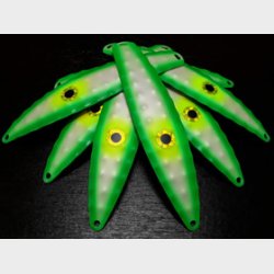 Hybrid Stor Nr 24. Grn Perlemor UV med gul prik