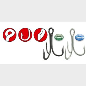 Gamakatsu Treble 22 Size 1/0 Saltwater